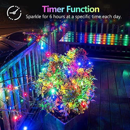 4 Pack 60 LED Fairy Lights Battery Operated with Timer, 20FT Waterproof String Lights Indoor Outdoor, Cuttable Battery Light for Home Bedroom Wedding DIY Centerpiece Christmas Decorations (Multicolor)