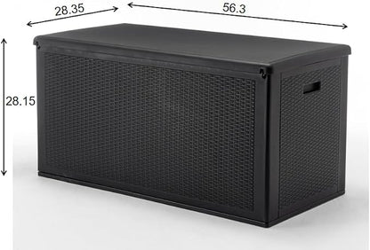 BTExpert Set of 2, 150 Gallon Extra Large Deck Box Outdoor Storage Container for Patio Furniture Cushions Garden Tools Pool Supplies Sports Equipment Waterproof Lockable Steel Rod Metal insert