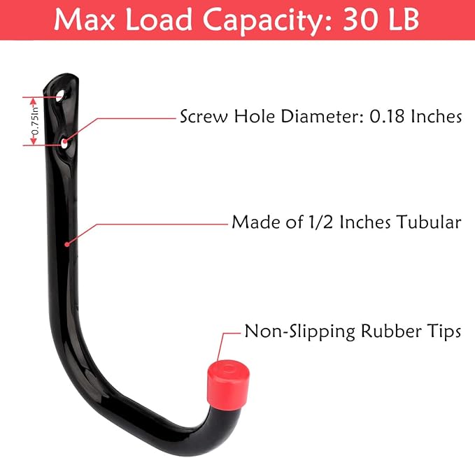 Heavy Duty Steel Garage Storage Utility Hooks, 8 Pack Wall Mount Hanging Storage Utility Hanger