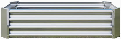 Metal Galvanized Raised Garden Bed Kit, 4 x 2 x 1 ft Galvanized Steel Raised Garden Planter Box Outdoor with Open Base for Growing Vegetables/Flowers/Herbs/Fruits/Succulents, Rectangle, Silver