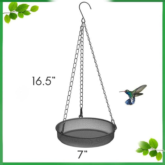 Bird Feeder, Hanging Bird Feeders for Outdoors Metal Mesh Birdfeeder Tray | Original Bird Feeder Tray, Bird Feeder for Outside Hanging Metal Mesh Platform