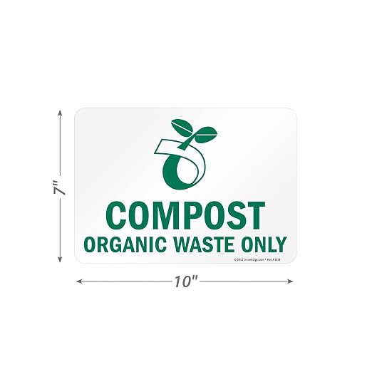 SmartSign - S-9071-EU-10 "Compost Organic Waste Only" Recycle Label | 7" x 10" Laminated Vinyl 7" x 10" Vinyl Label