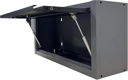 JZD Steel Wall Cabinet with Up-Flip Lockable Door, Tool Storage for Garage Workshop