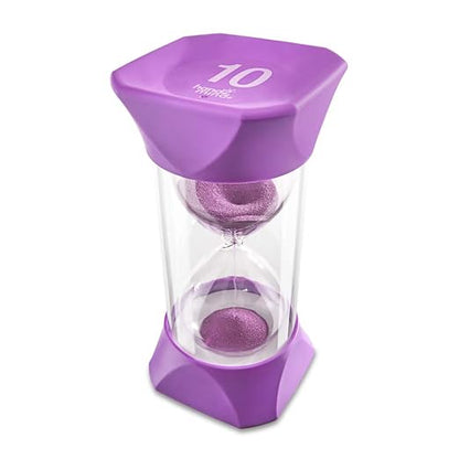 hand2mind Jumbo 10 Minute Sand Timer, Large Hourglass, Shower Timer for Kids, Sand Clock, Toddler Visual Countdown for Classroom, Game and Calm Down Corner Supplies (Set of 1)