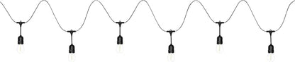 LEDVANCE 24-ft Outdoor String Lights, Edison Shatterproof S14 Bulbs, Linkable, String Lights for Outside/Indoor, IP65 Wet Rated, 2200K, Amber Glow, Extra Bulb Included - 1 Pack (63193)