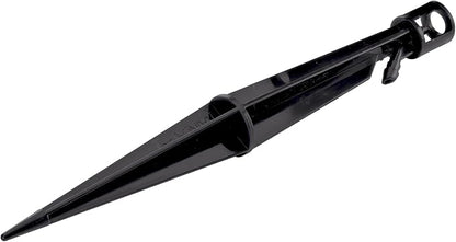 Raindrip 382005B 8-Inch Sprinkler Stake with 4-Inch Riser for Drip Irrigation and Drip Systems, Plastic, 5-Pack, Black