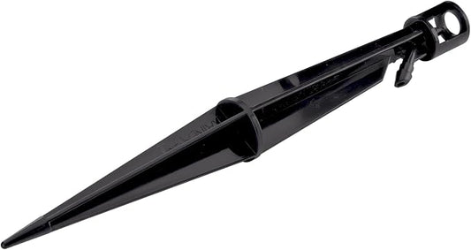 Raindrip 382005B 8-Inch Sprinkler Stake with 4-Inch Riser for Drip Irrigation and Drip Systems, Plastic, 5-Pack, Black