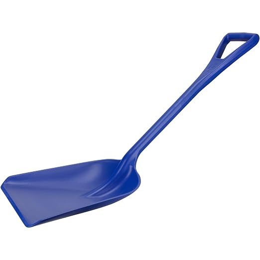 SPARTA Polypropylene Sanitary Shovel, One-Piece Molded Food and Ice Scoop for Commercial Kitchen and Bulk Ingredient Transfer, 10" x 13.75" Scoop, Blue (Pack of 3)