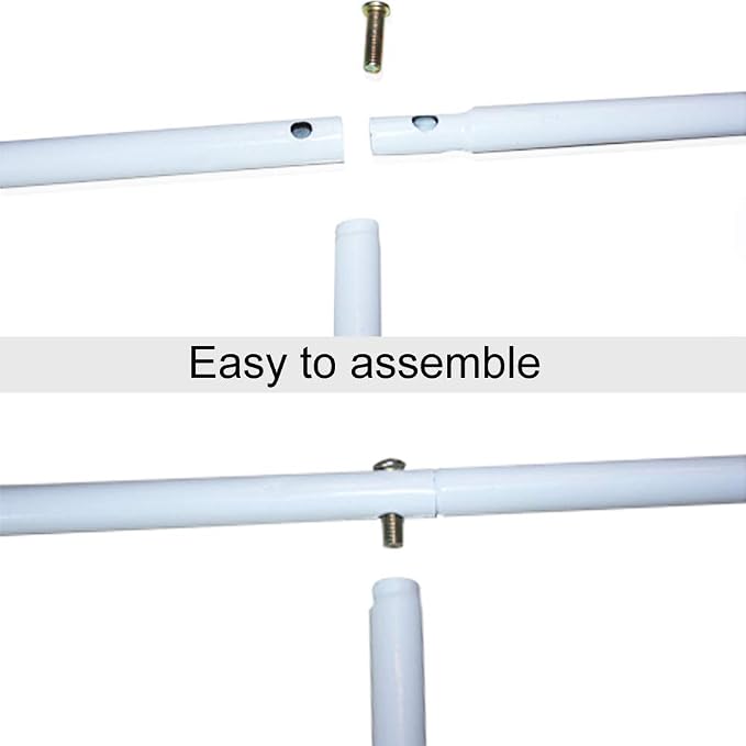 Metal Garden Arbor Wedding Arch 76.8 inch H x 90.5 inch W 94.5 inch H x 55 inch W Assemble Freely 2 Sizes for Various Climbing Plant Roses Vines Bridal Party Decoration Pergola Arbor (White)