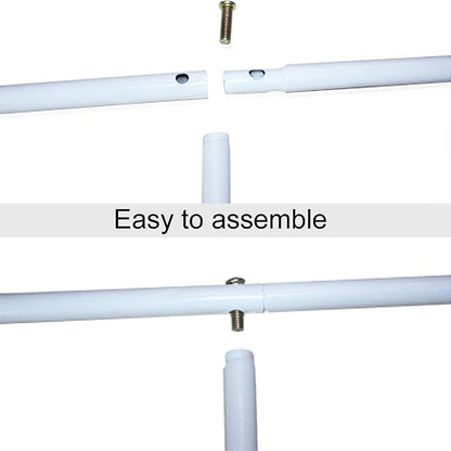 Metal Garden Arbor Wedding Arch 76.8 inch H x 90.5 inch W 94.5 inch H x 55 inch W Assemble Freely 2 Sizes for Various Climbing Plant Roses Vines Bridal Party Decoration Pergola Arbor (White)