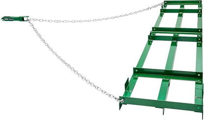 VEVOR Drag Harrow, 8 ft Heavy Duty Tow Behind Drag Harrow with Adjustable Bars & 72 in Chain, Driveway Grader Landscape Rake for ATV, UTV, Tractor, Mower Tow Behind Yard Lawn Leveling Tool