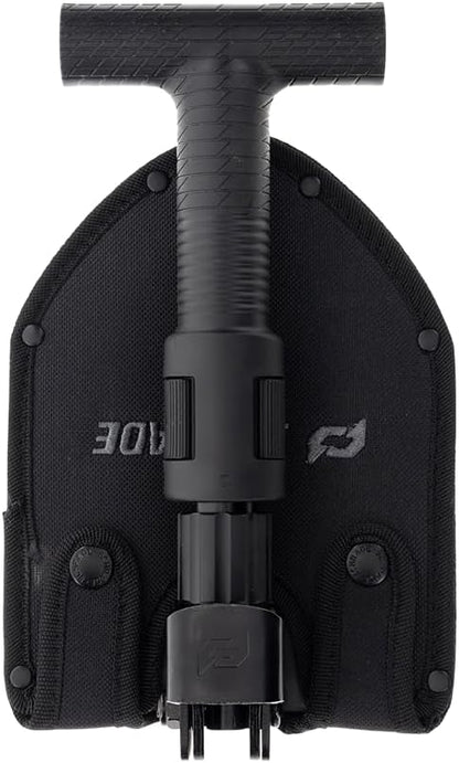Schrade Delta Class Pay Dirt Shovel 1 lbs with Folding Capabilities, Durable 3Cr Steel, Black Oxide Finish for Outdoor Exploring, Hiking