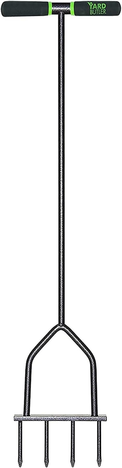 Yard Butler Spike Aerator - Durable Lawn Aerator for Easy Lawn Care & Healthy Growth - Prevent Lawn Damage by Breaking Up Compaction - Ergonomic Gardening Tool