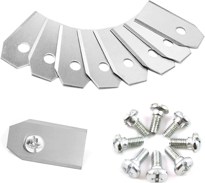 (30Pack Blade Kit with Screws) Replacement Robotic Lawn Mower Cutting Blade for All Husqvarna Automower,Gardena McCulloch Robotic Lawnmower Mowing Lawn Mower Robot (Original)