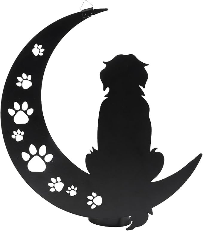 VZVXCC Dog Metal Wall Art Outdoor Decor- 12" Black Metal Wall Sculpture Statues Wall Art Hanging Decoration,Dog Lover Gift for Indoor Outdoor,Garden,Farmhouse,Balcony Patio and Bedroom
