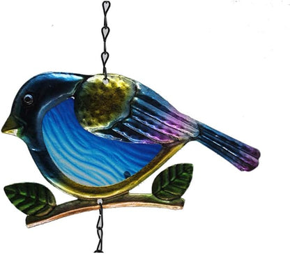 Bird Garden Wind Chime,Garden Chimes for Outside and Indoor,Creative Design Portable Metal Glass Wind Chime Suitable for Home Garden Decoration (A1)