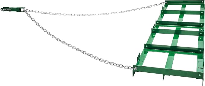 VEVOR Drag Harrow, 6 ft Heavy Duty Tow Behind Drag Harrow with Adjustable Bars & 72 in Chain, Driveway Grader Landscape Rake for ATV, UTV, Tractor, Mower Tow Behind Yard Lawn Leveling Tool