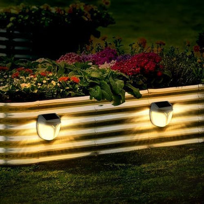 Raised Garden Bed Solar Lights Magnetic, IPX4 Waterproof Solar Lights Outdoor Dusk to Dawn, Solar Powered Garden Lights for Planter Raised Beds, 4 Pack