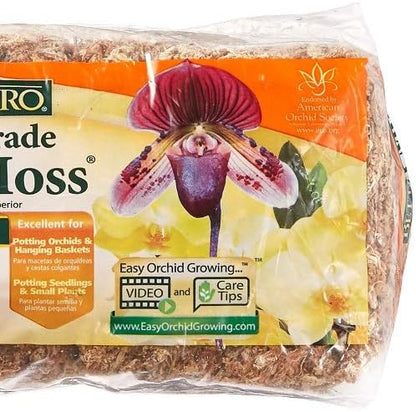 Better-Gro 50000, 4-Quart, 1 and Better-Gro 50450 PKG Orchid Moss, 190 cu. in, Tan