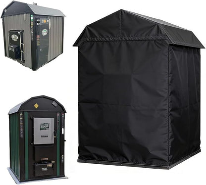 Cover for Central Boiler Outdoor Furnace 600D for Garden Storage Shed and Ssolar Shed and other model Furnace . Heavy Duty 600D Black (L)