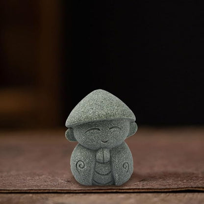 2Pcs Timeless Buddha Statue Charming Miniature Zen Ornament for Aquarium Decor Underwater Landscaping Garden Ornament