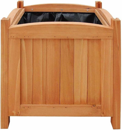Set of 4 Wooden Raised Bed Planter Garden Boxes Outdoor, Outdoor Herb Garden Planter for Vegetables, Flowers, and Succulents, 11.8"x11.8"x11.8