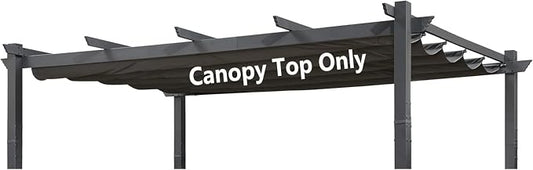 Pergola Shade Cover Replacement Canopy Top Compatible with 10 X 13 ft 6-Bar Pergola Frames - Gray (Canopy Size 116" W x 135" L, Canopy Top Only)