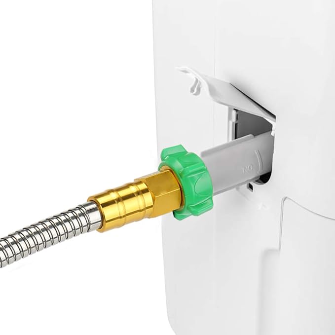 BEAULIFE Short Metal Steel Garden Hose 15 Feet Drinking Rv Water Hose Dehumidifier Drain Hose Connector Extension Attachments 3/4” Hose Bib Faucet Reel Extender for Outdoor