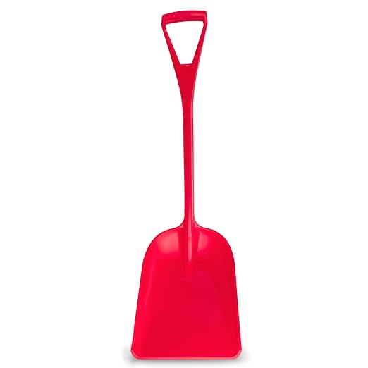 SPARTA Polypropylene Sanitary Shovel, One-Piece Food Handling Scoop, Commercial Kitchen and Bulk Ingredient Transfer Tool, 13.75" x 16.5" Scoop, Red (Pack of 3)