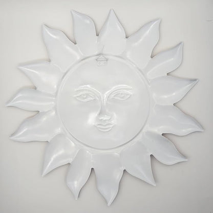 Metal Sun Flower Wall Decor - 12.87 inches Sun Wall Art Hanging Decorations for Outdoor, Home Garden Yard Patio Fence Bedroom Decor