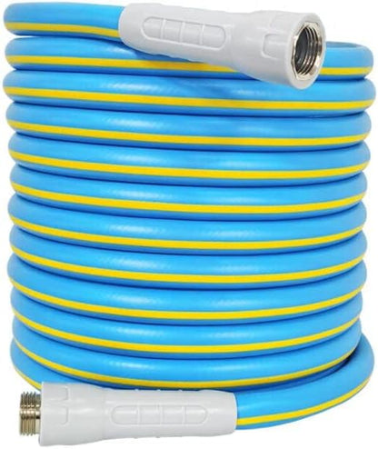 HQMPC Hose Garden Hose With 5/8 in. x 30 ft. Water Hose Fow Garden Lawn Watering Heavy Duty Durable Material Water Hose with Solid Fittings (BLUE)