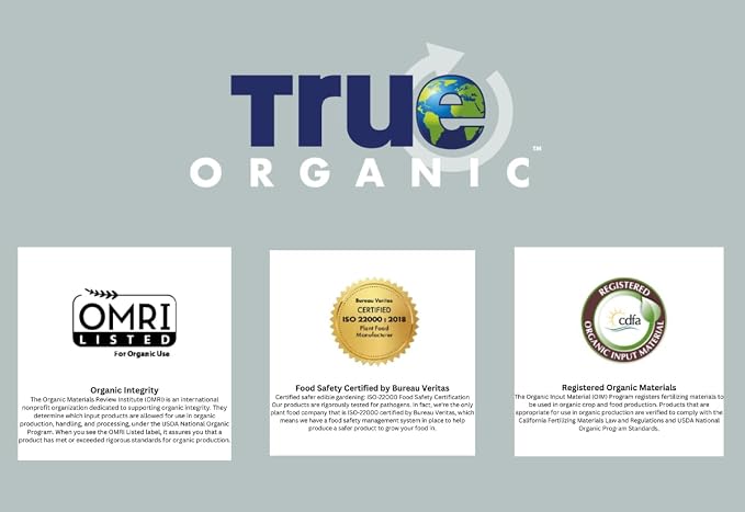 True Organic All Purpose Plant Food – Organic Fertilizer for Fruits, Vegetables, Flowers, and Herbs – 12lb Bag Covers 261 sq. ft.