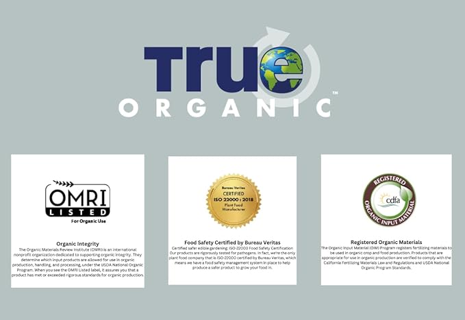 True Organic Tomato & Vegetable Food – Organic Fertilizer for Superior Harvests with 6% Calcium – 4lb Bag Covers 70 sq. ft.