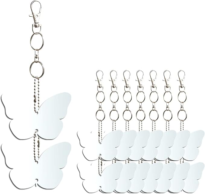 Keep Birds Away Mirror Disc, Hanging Reflectors to Scare Birds Away from Your House and Garden, 16 Butterfly Discs