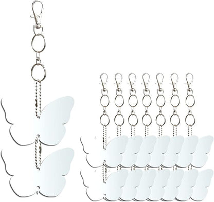 Keep Birds Away Mirror Disc, Hanging Reflectors to Scare Birds Away from Your House and Garden, 16 Butterfly Discs
