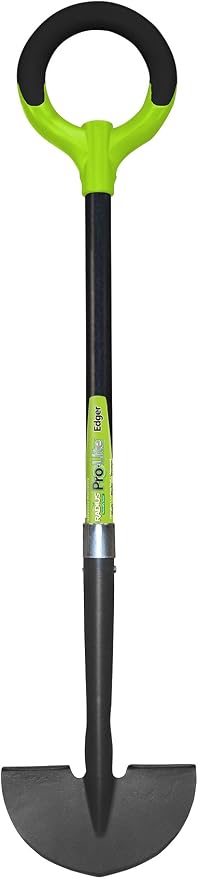 25602 Pro-Lite Ergonomic Carbon Steel Edger & Fiskars Ergo Gardening Hand Trowel - Ergonomic Handle Design with Hang Hole - Heavy Duty Garden Tool for Digging