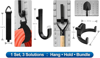 Shed Accessories for Suncast | Heavy Duty ABS Storage Shed Hooks | J&U Shape Tool Hooks Compatible with Craftsman&Suncast Storage Shed