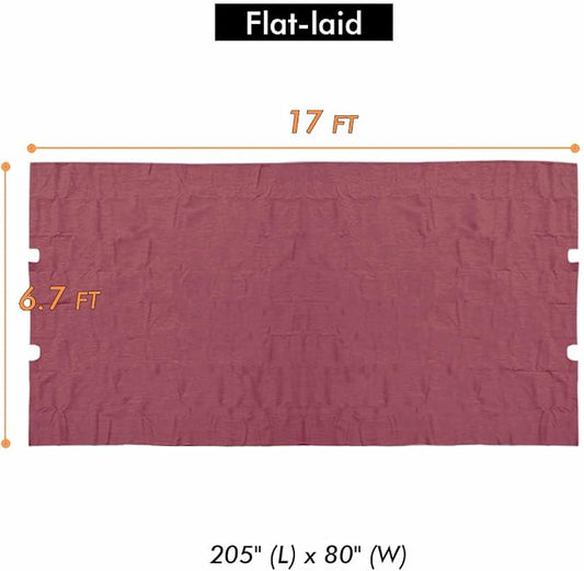 Universal Doubleton Steel Pergola Replacement Cover for Pergola Structures L-PG080PST, 80''x 205'' (Burgundy)