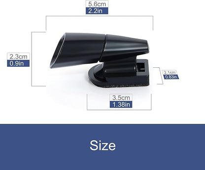 8Pcs Deer Whistles for Vehicles Wind Activated Black