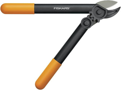 Fiskars 79436997J Softgrip Bypass Pruner, Black/Orange Small & 15 Inch PowerGear Super Pruner/Lopper