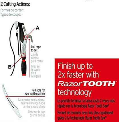 Corona TP 6870 MAX RazorTOOTH DualCOMPOUND Action 14-ft. Tree Pruner