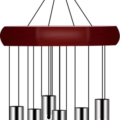 Memorial Wind Chimes Outdoor Large Deep Tone, Sympathy Wind-Chime Personalized with 6 Tuned Tubes, Elegant Chime for Garden Patio Balcony and Home
