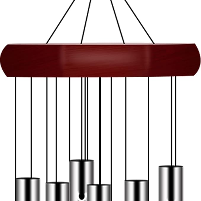 2 Pack Pgzsy Memorial Wind Chimes Outdoor Large Deep Tone, Elegant Sympathy Wind-Chime Personalized with 6 Tuned Tubes for Garden Patio Balcony and Home