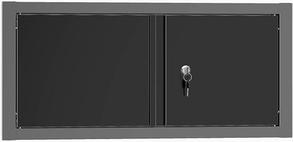 JZD Metal Wall Cabinet with Two Lockable Doors, Steel Wall Chest for Kitchen Warehouse Home Office Garage