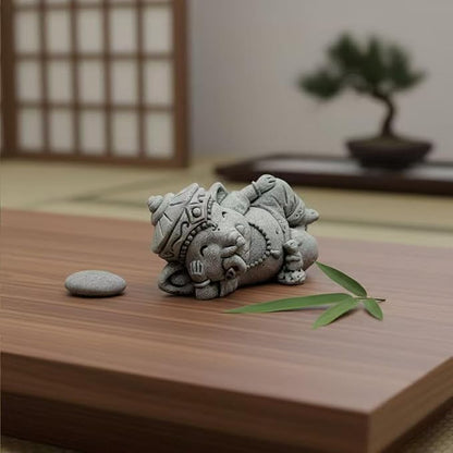 livelyfish Small Elephant Statue Sandstone Figurine Hindu Meditation Buddha Sculpture for Fish Tank Aquarium Decoration (G)