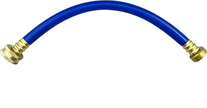 Darnassus PVC Garden Hose 1/2 Inch Green Heavy Duty Water Hose with Solid Brass Fittings,No Leaking, Flexible,for outdoors,Lawns,Patio (1 FT, Blue, Brass Fittings)