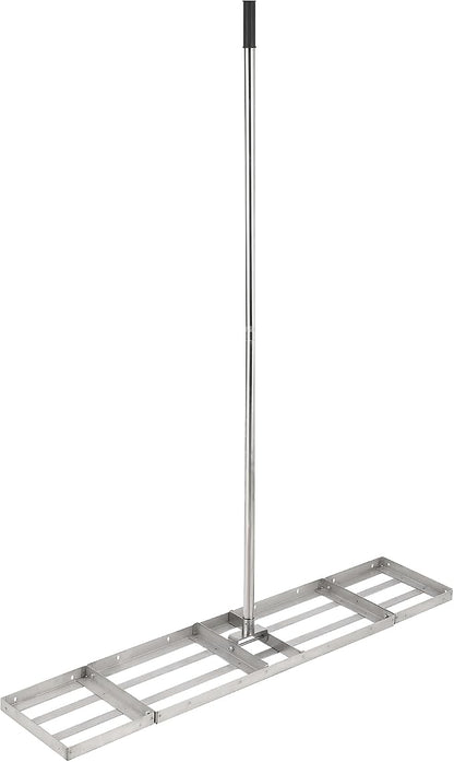 Lawn Leveling Rake, Stainless Steel Lawn Leveler with 48"x10" Ground Plate, Heavy Duty Effort Saving Lawn Level Tool for Yard Garden Golf Course, Ease Level Soil Sand Dirt Surfaces