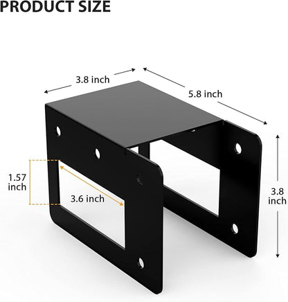 4-Piece Firewood Log Storage Rack Bracket, Adjustable Heavy Duty Powder Coated Steel Holder for DIY Fireplace Wood Storage, Log Holder for Indoor Outdoor Fireplace