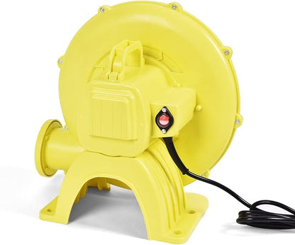 HONEY JOY Air Blower, 480 Watts 0.6HP Bounce House Blower for Inflatables, Bouncy Castle and Jump Slides, 13 FT Wire & Stakes, UL Certificate, Portable and Powerful Commercial Air Blower(480w, 0.6HP)