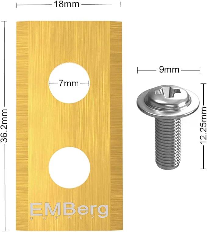 EMBerg Endurance Blades (18 Pack) for Worx Landroid Robotic Mowers (Titanium Coated Blade for Worx)